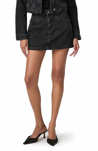 PAIGE Ryder Angled Pocket Denim Miniskirt