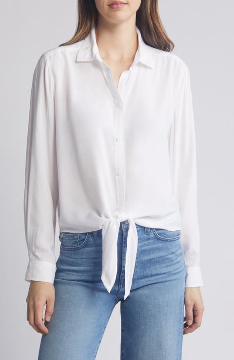 Magnolia Tie Front Button-Up Shirt