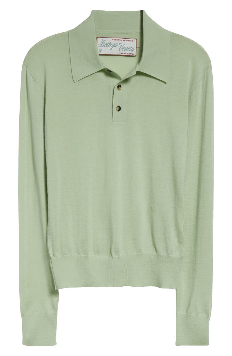 Bottega Veneta Cashmere Polo Sweater, Alternate, color, 1880 Aquamarine