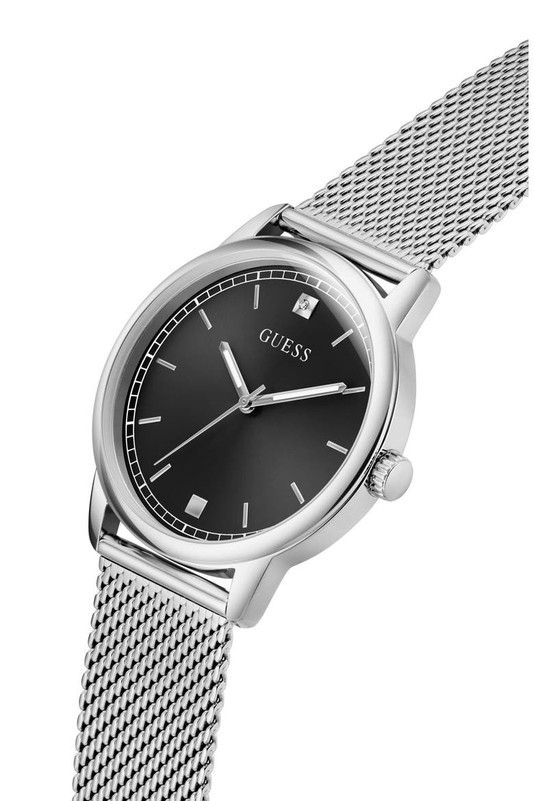 Chandler Mesh Strap Watch, 40mm, Alternate, color, SILVER TONE