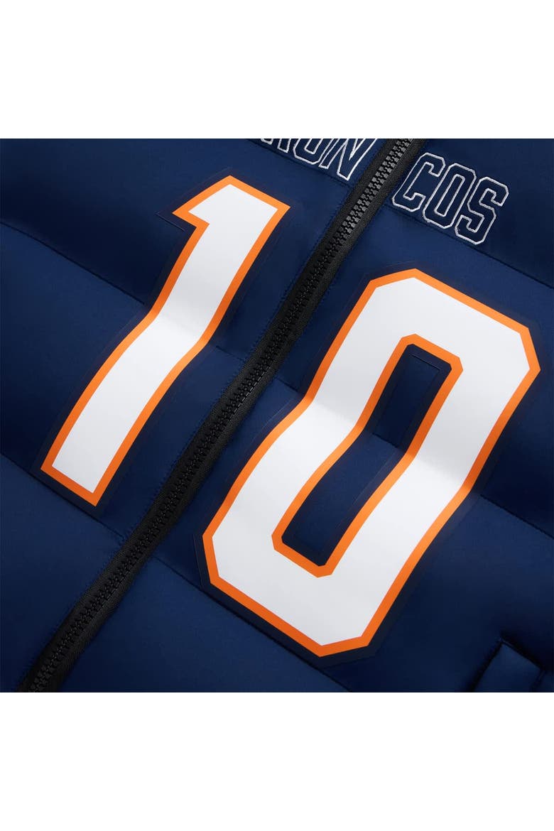 Unisex Bo Nix Navy Denver Broncos Player Puffer Vest, Alternate, color, Navy