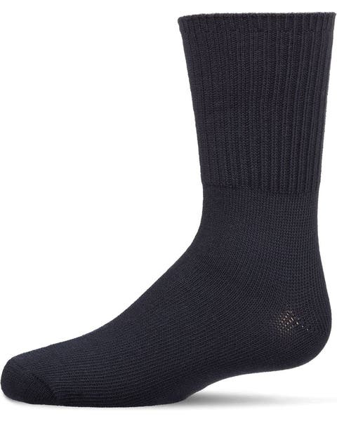 Kids Ribbed Moisture-Wicking Crew Socks