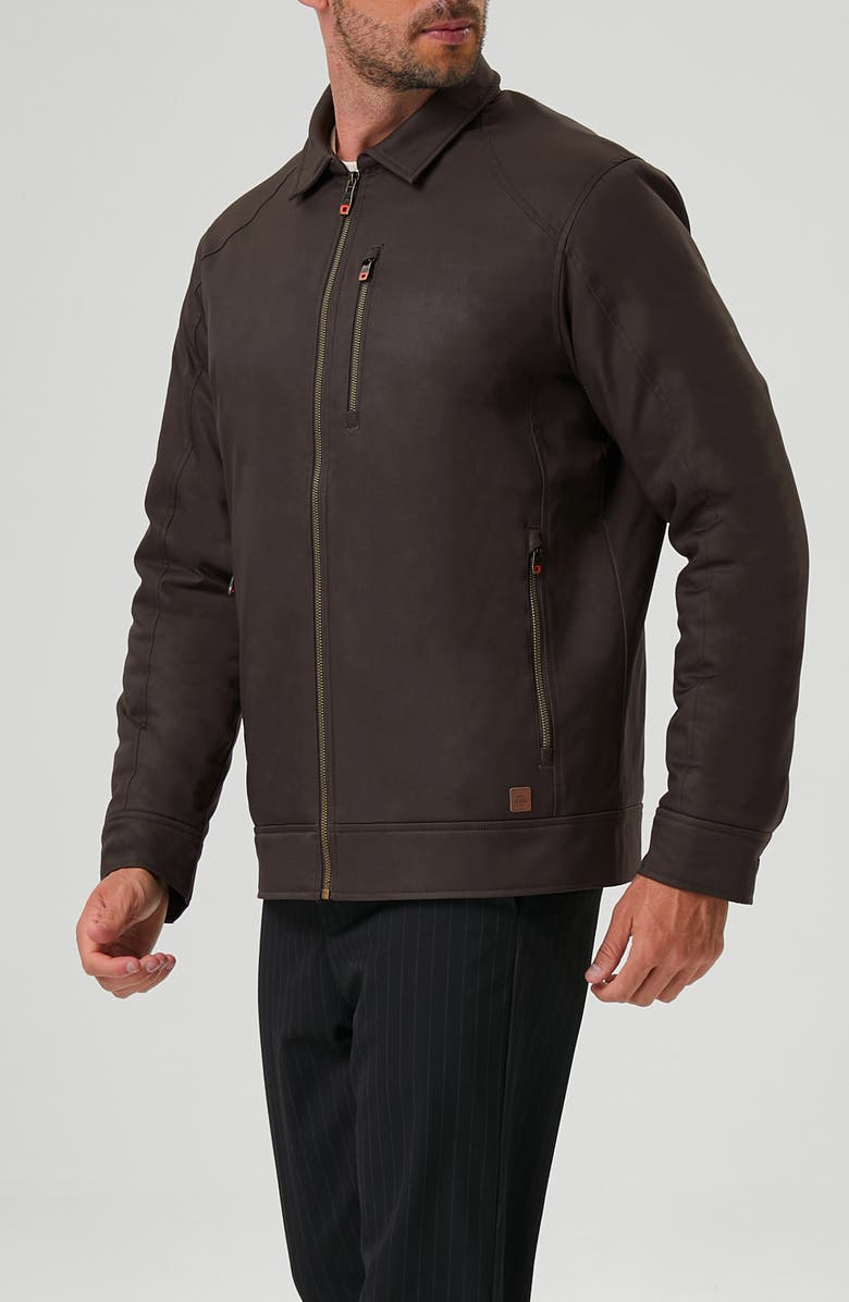 HAWKE & CO Flannel Lined Chore Jacket, Alternate, color, Espresso