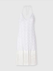 Missoni Cover-up Dress In Zig Zag Lamé Viscose With Fringes