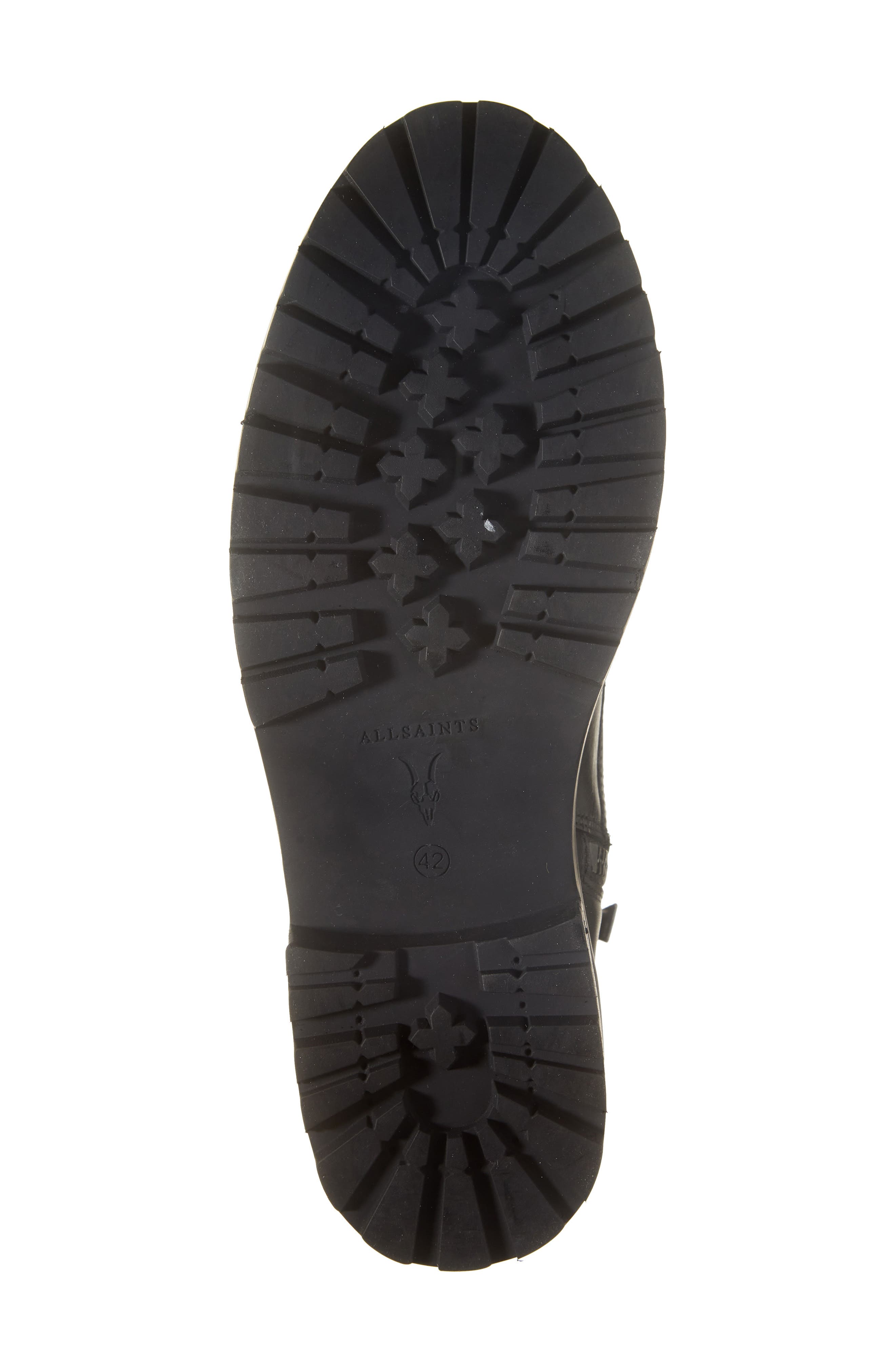 AllSaints Piero Cap Toe Combat Boot, Alternate, color, Black