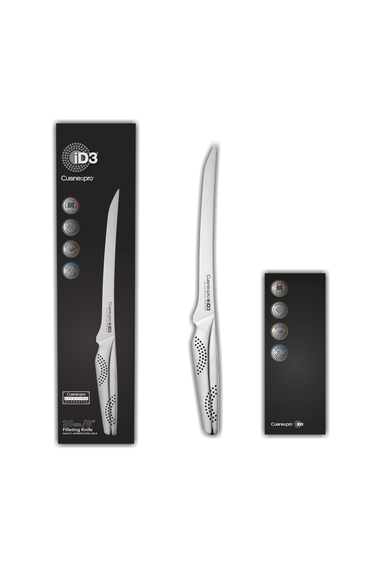 iD3® Filleting Knife 8", Alternate, color, Silver