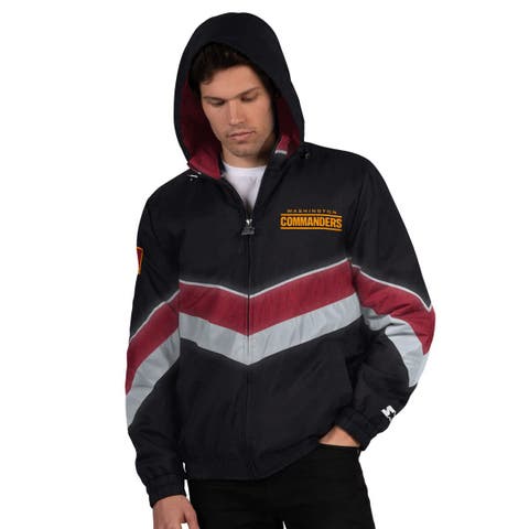 Men's Starter Black/Burgundy Washington Commanders Thursday Night Gridiron Full-Zip Jacket