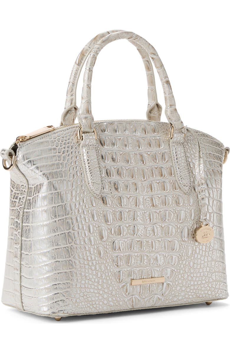 Brahmin Duxbury Croc Embossed Leather Satchel, Alternate, color,