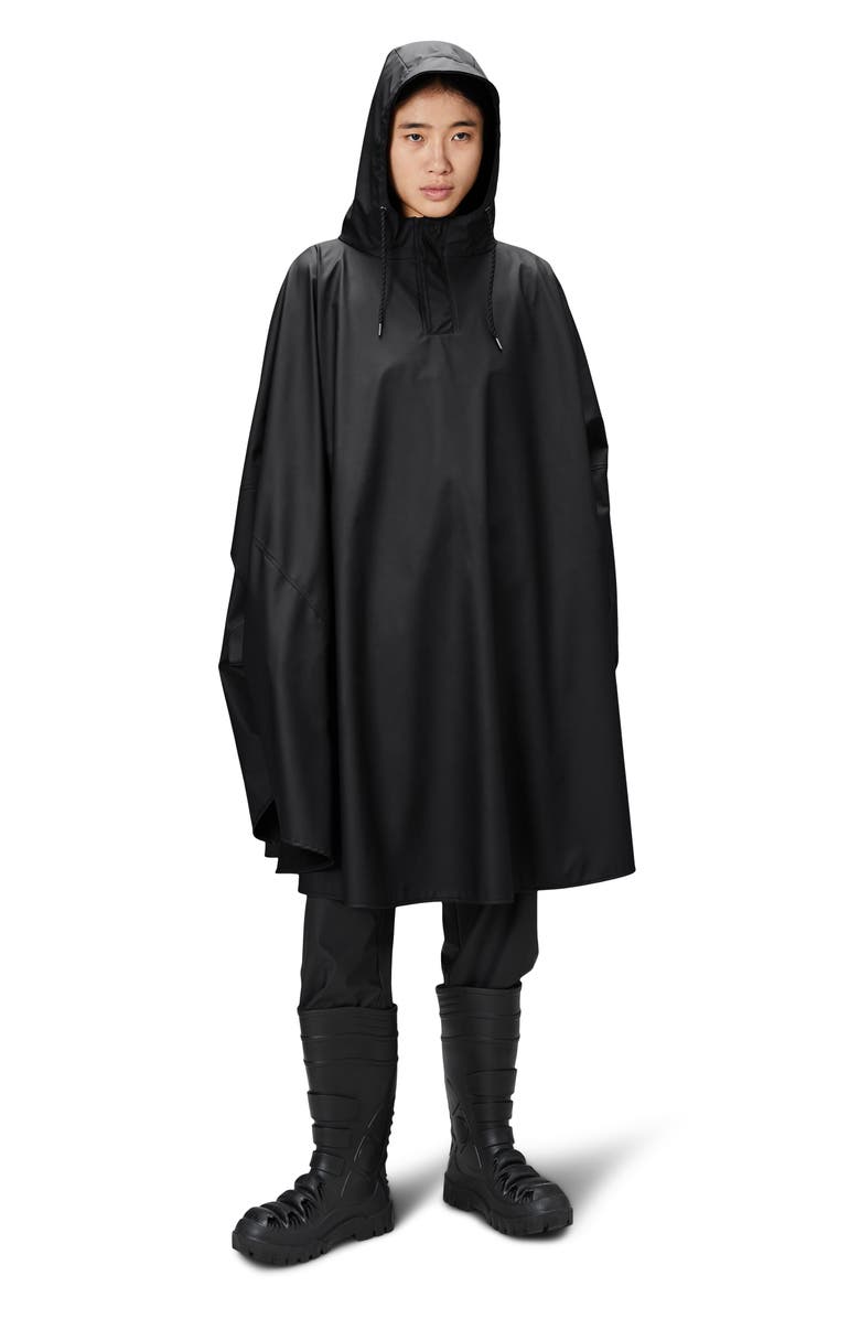 Rains Gender Inclusive Cape W3 Waterproof Hooded Poncho, Alternate, color, 