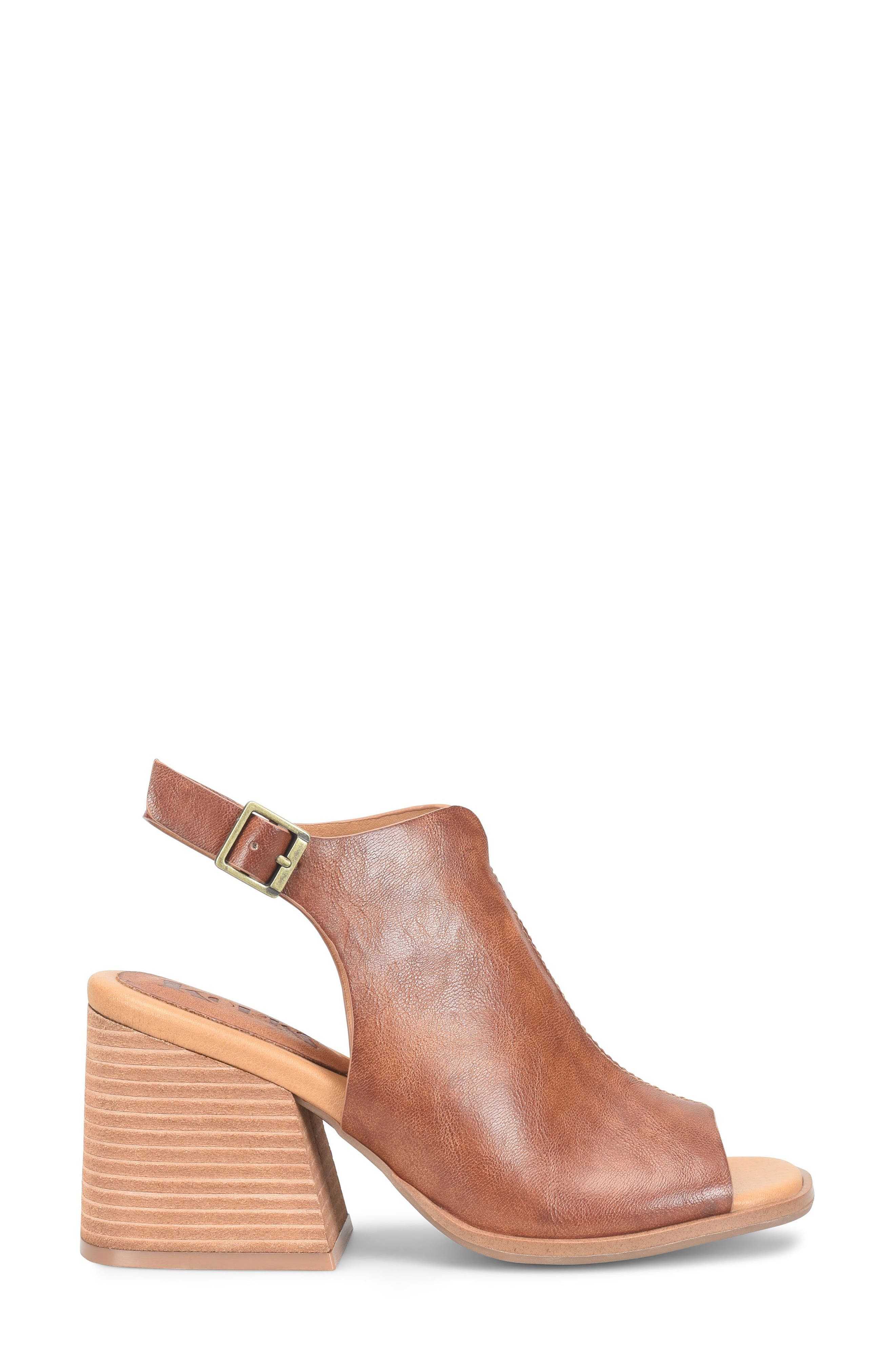 KORKS Paula Block Heel Slingback Sandal, Alternate, color, Tan