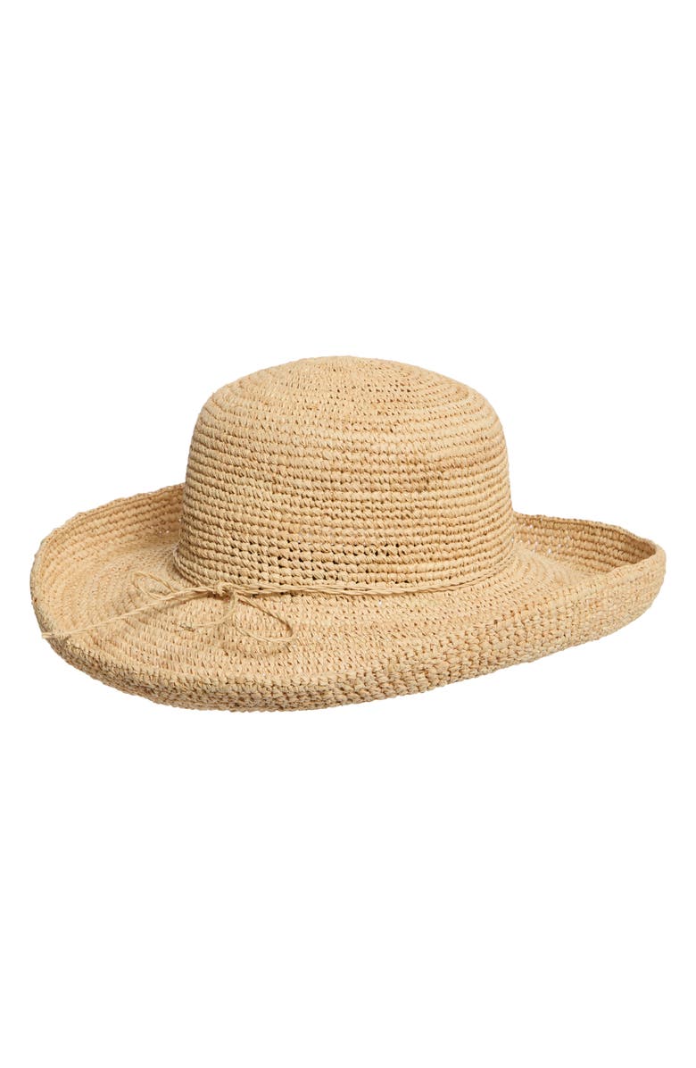 BCBGeneration Straw Kettle Brim Sun Hat, Alternate, color, Natural
