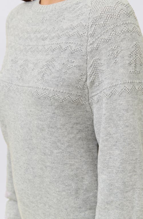 Papinelle Fairisle Long Sleeve Knit Jumper In Gray