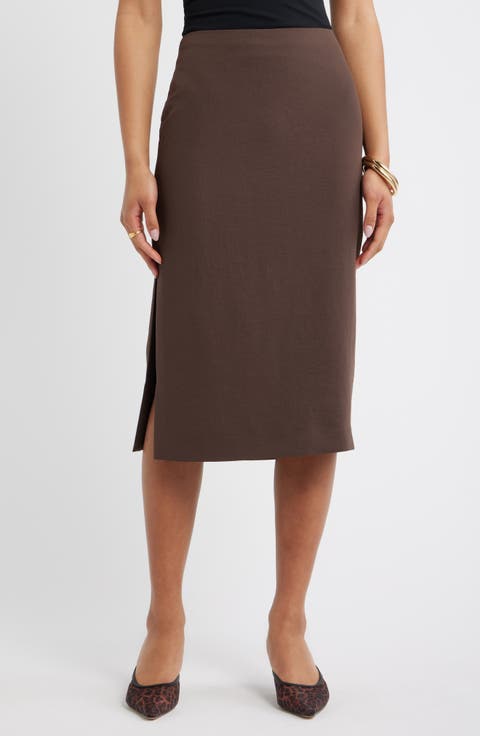 Curator Crepe Pencil Skirt
