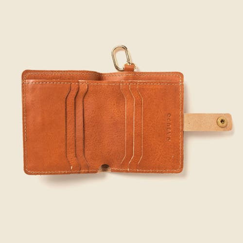 Casupo Wallet With Snap And Key Ring In Brown