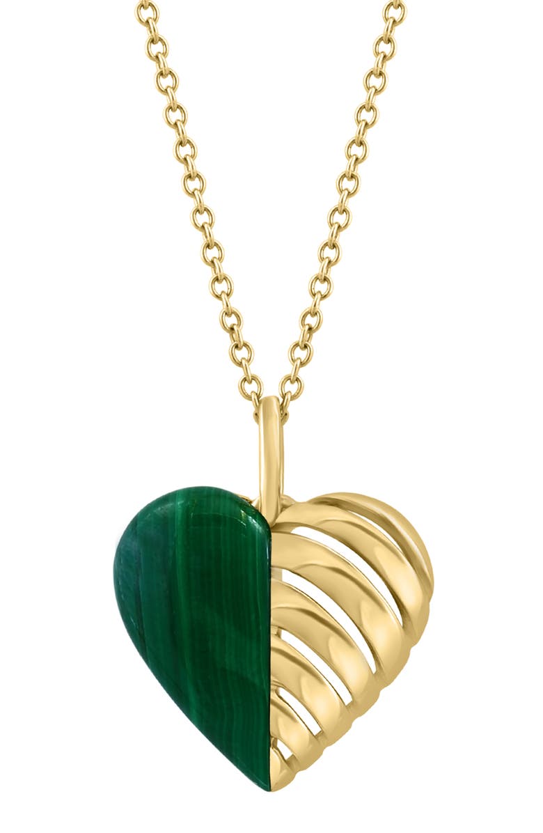 EFFY Malachite Heart Pendant Necklace, Alternate, color,