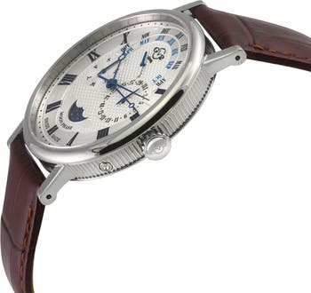 Maestro Croc Embossed Leather Strap Watch, 42mm