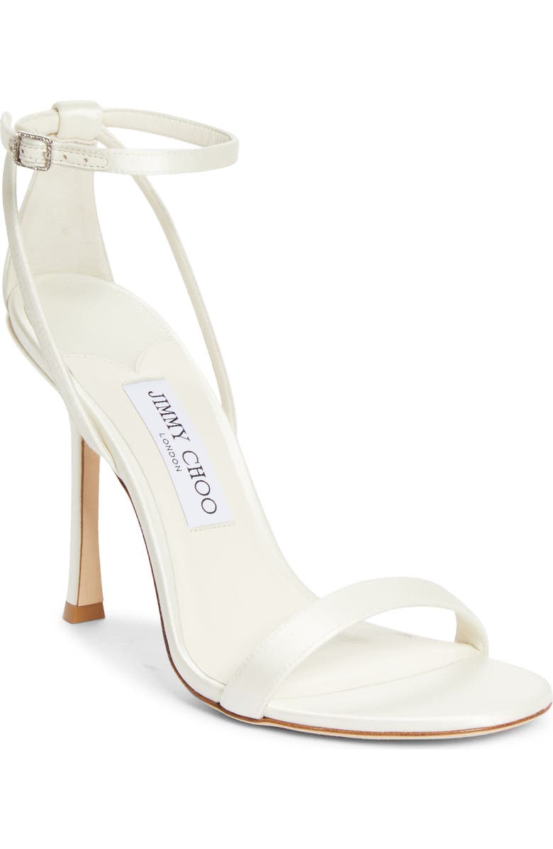 Jimmy Choo Moza Ankle Strap Bridal Sandal, Main, color, Ivory