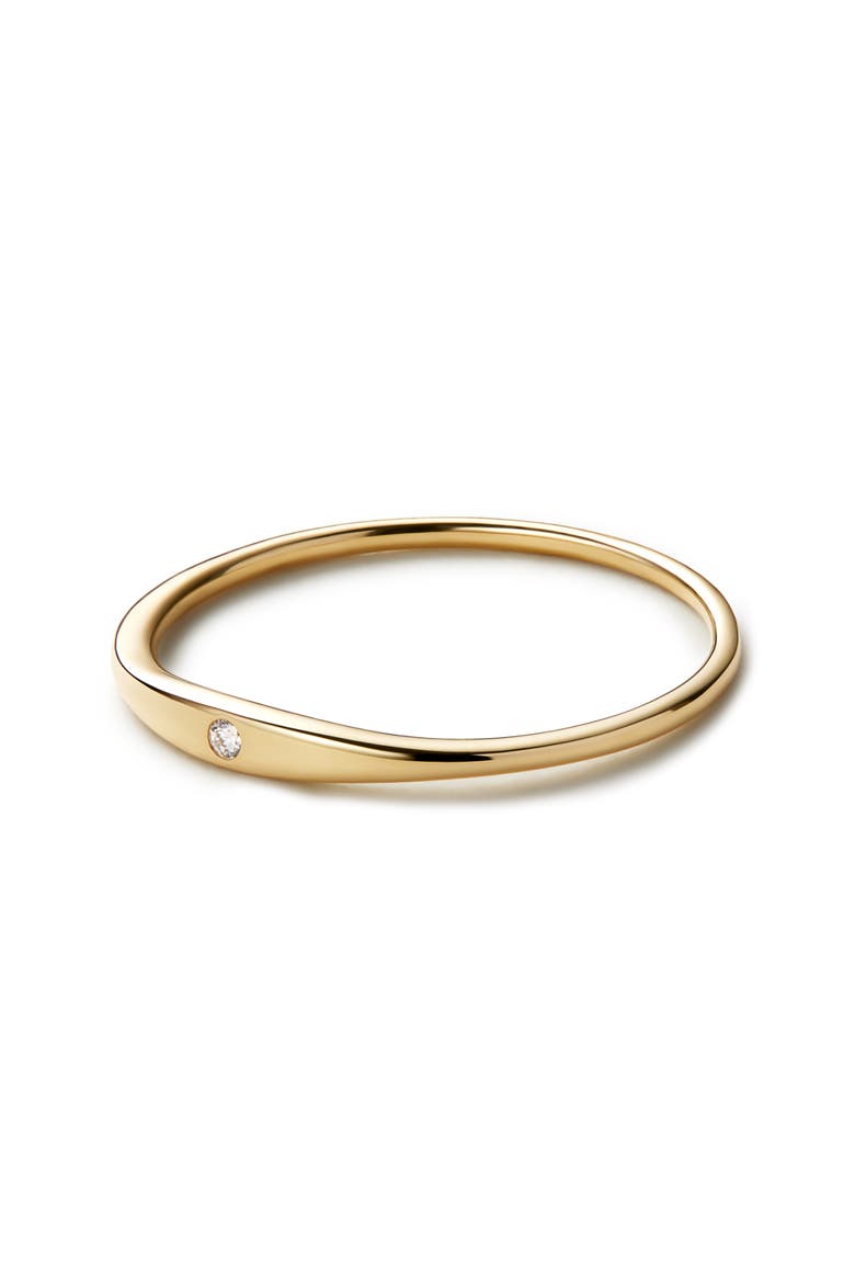 Gold Band Ring - Gold Diamond Signet Ring, Alternate, color, Gold