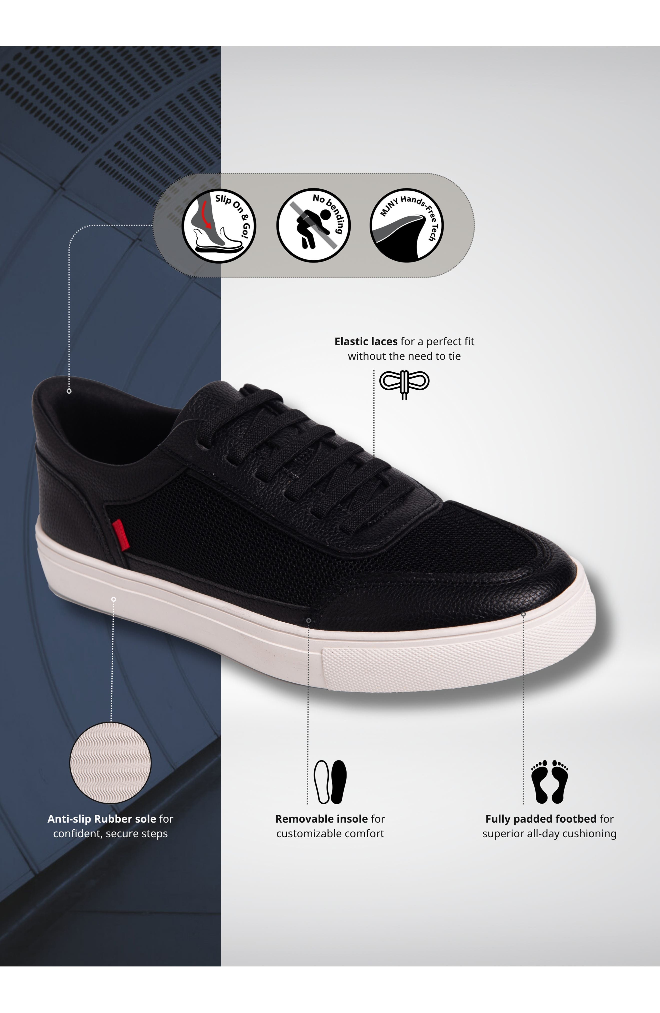 Marc Joseph New York Columbia Street Low Top Sneaker, Alternate, color, Black White Sole