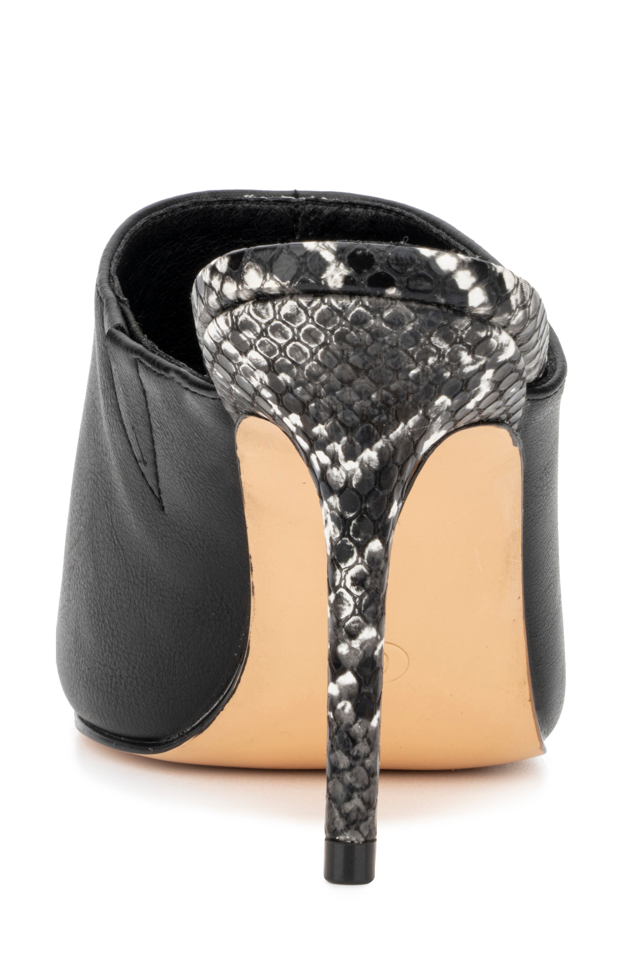 NEW YORK AND COMPANY Carlette Snake Embossed Heeled Mule, Alternate, color, 