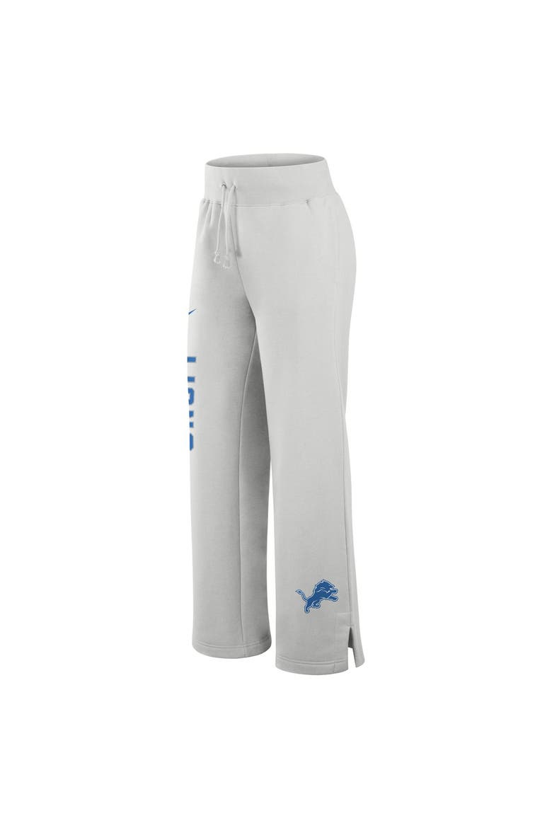 Women's Nike  Gray Detroit Lions Primetime Phoenix Fleece Wide-Leg Sweatpants, Alternate, color, Gray