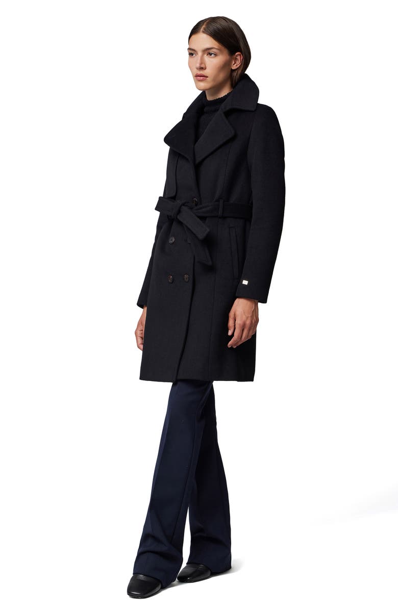 Soia & Kyo Fabianne Belted Wool Blend Coat, Alternate, color, 