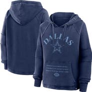 FANATICS Women's Fanatics Navy Dallas Cowboys Oversized Raglan Gridiron Hoodie