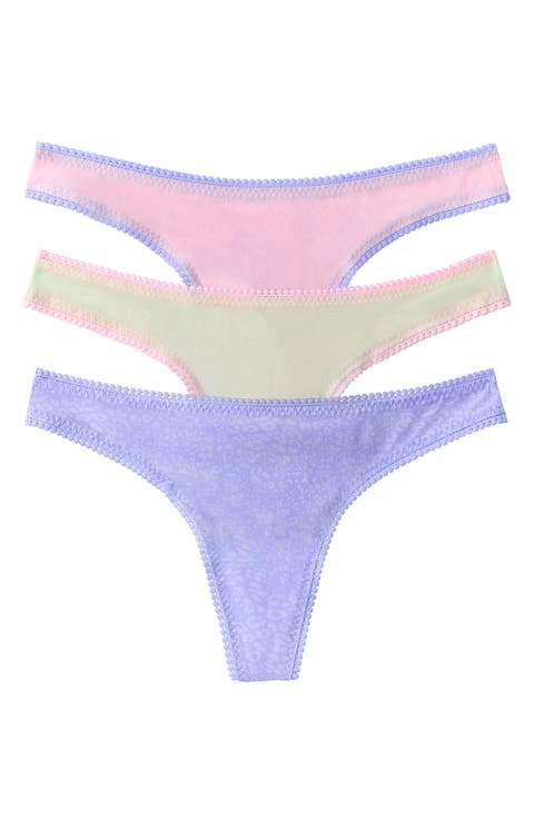 3-Pack Mesh Thongs