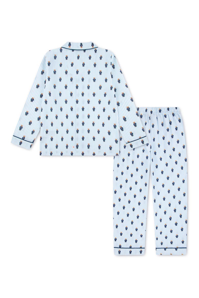 Kids' Polo Bear Pajamas Set, Alternate, color, WHITE / ELITE BLUE