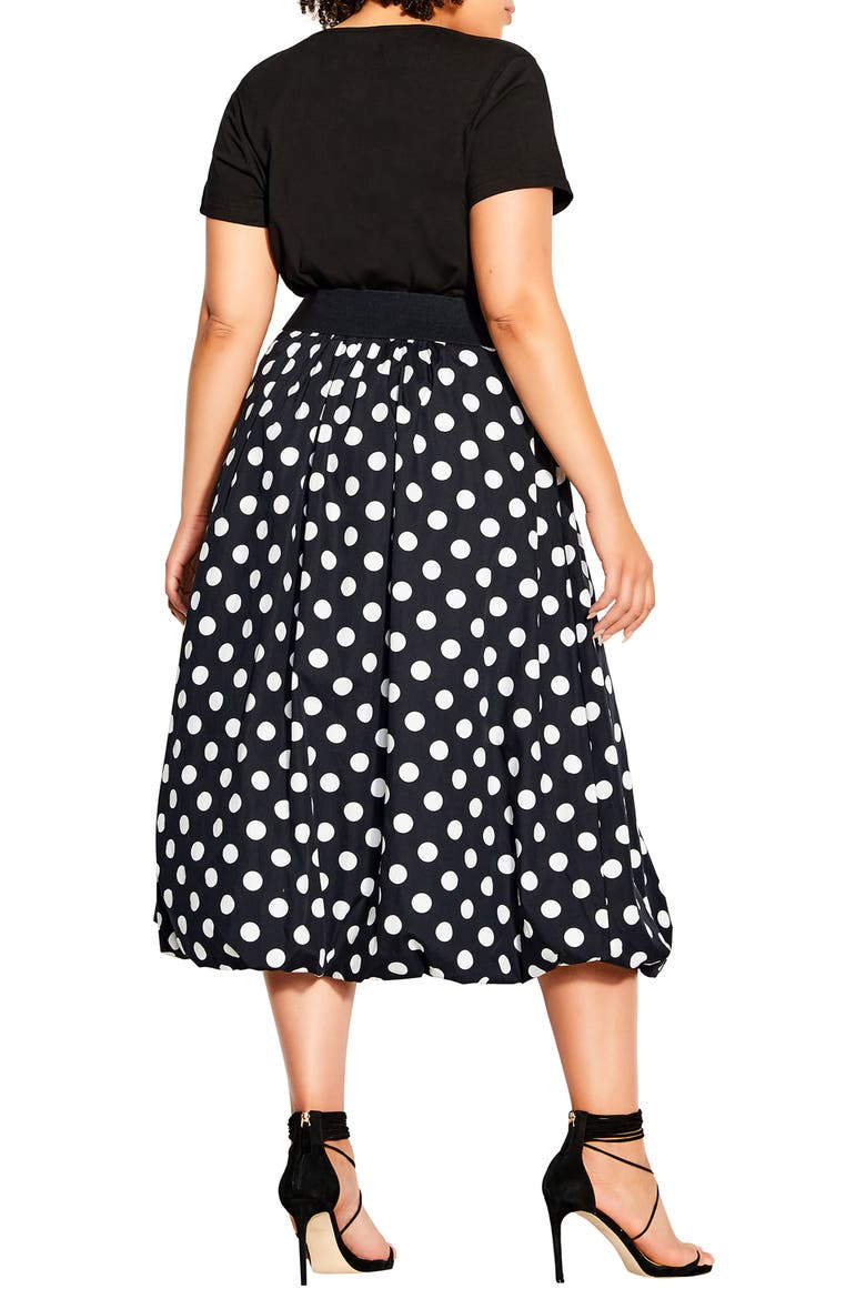 Darling Polka Dot Belted Midi Dress, Alternate, color, IVORY SPOT