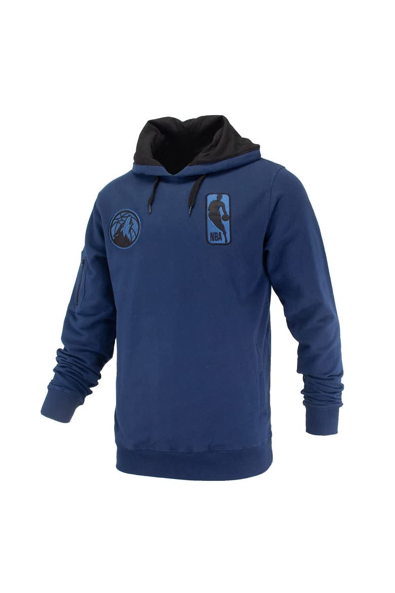 Unisex FISLL Navy Minnesota Timberwolves Logoman Shadow Collection Pullover Hoodie, Alternate, color, Navy