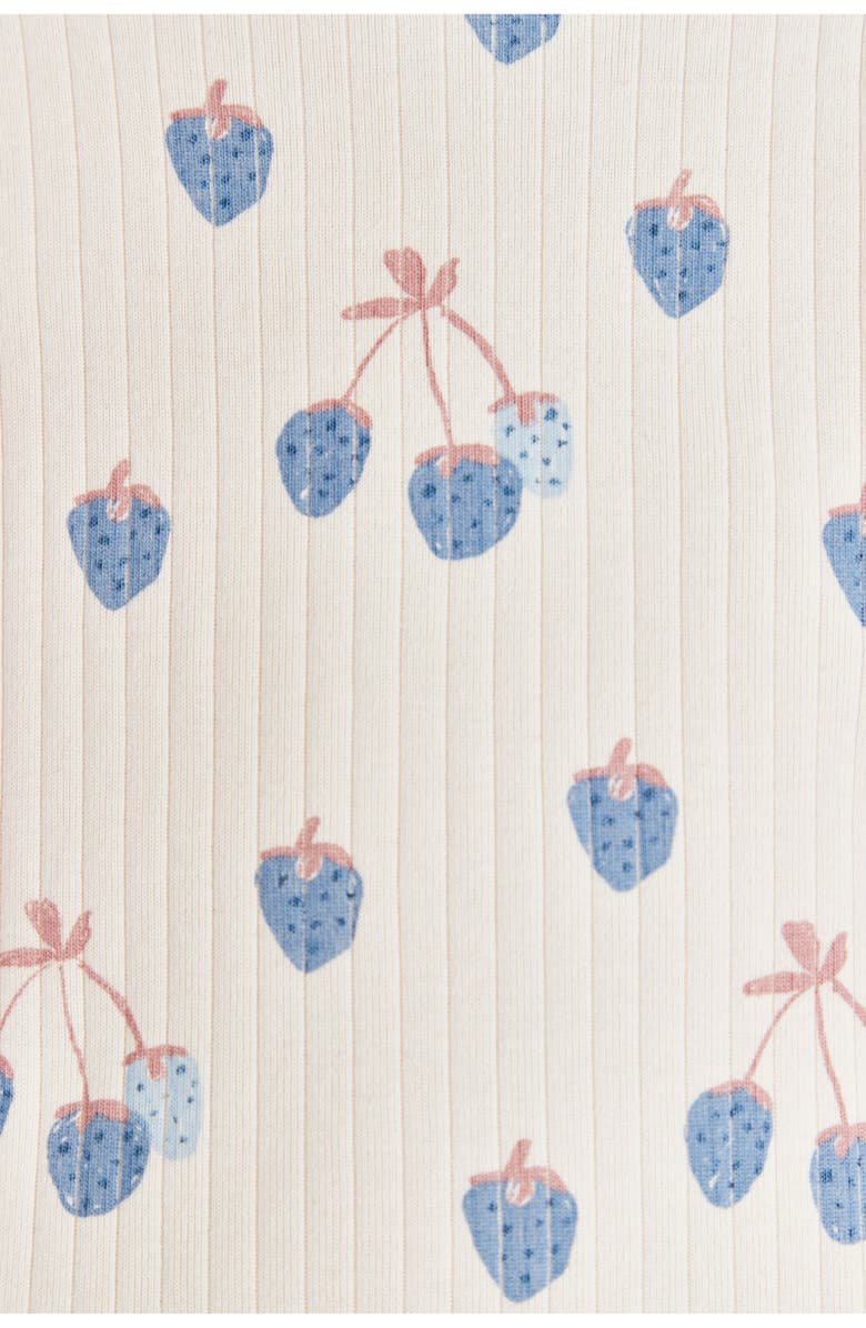 Babycottons Premium Cotton Berrypop Snug Fit Zip Footless Pajama for Infant, Alternate, color, Blue