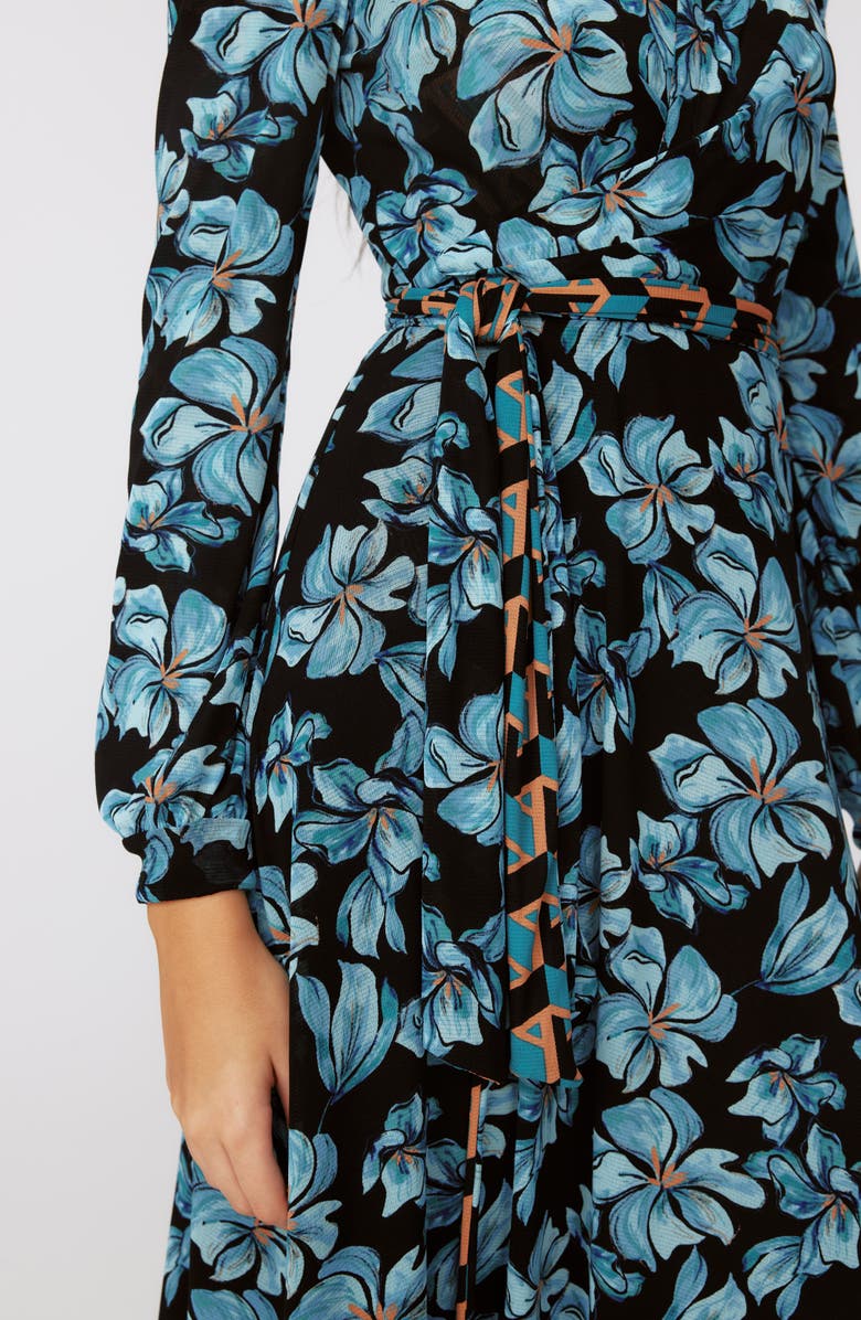 Diane von Furstenberg Phoenix Reversible Long Sleeve Midi Dress, Alternate, color, 