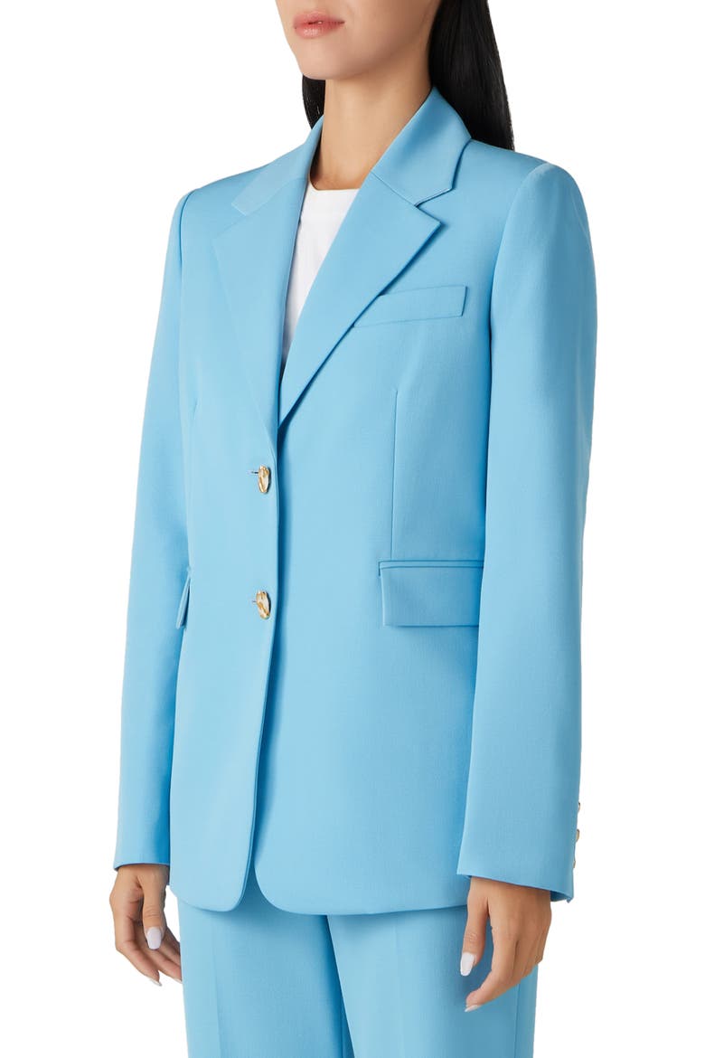Wool Twill Blazer, Alternate, color, CORNFLOWER