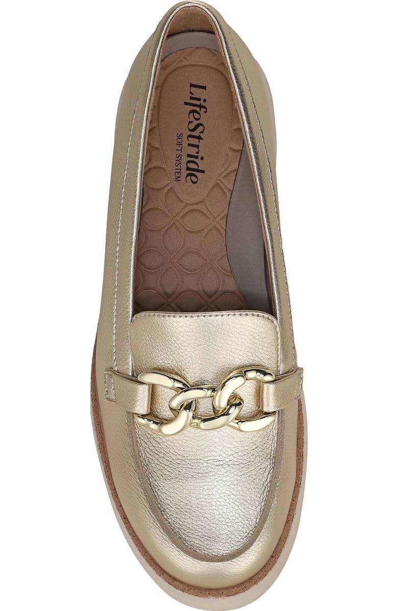 LifeStride Chelsea Bit Platform Loafer, Alternate, color, Gold