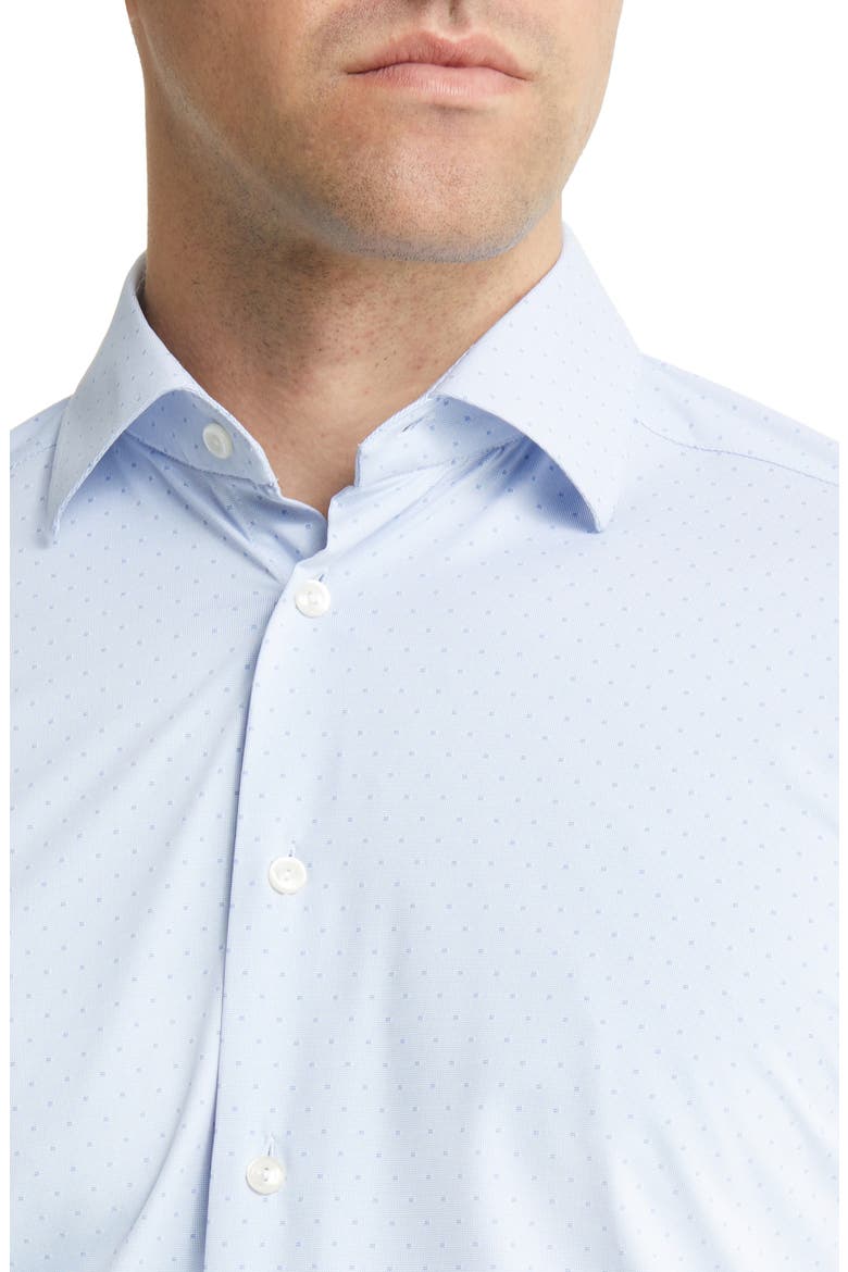 Slim Fit Pin Dot Dress Shirt, Alternate, color, LT/PASTEL BLUE