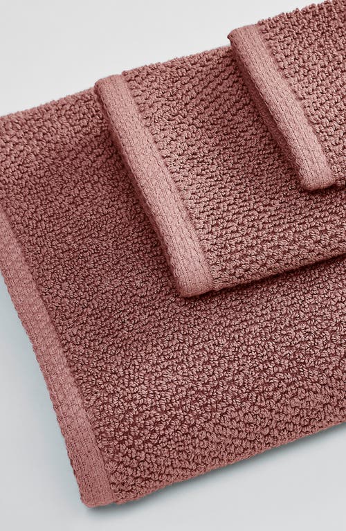 Woven & Weft Popcorn Texture 6-piece Towel Set In Dusty Rose