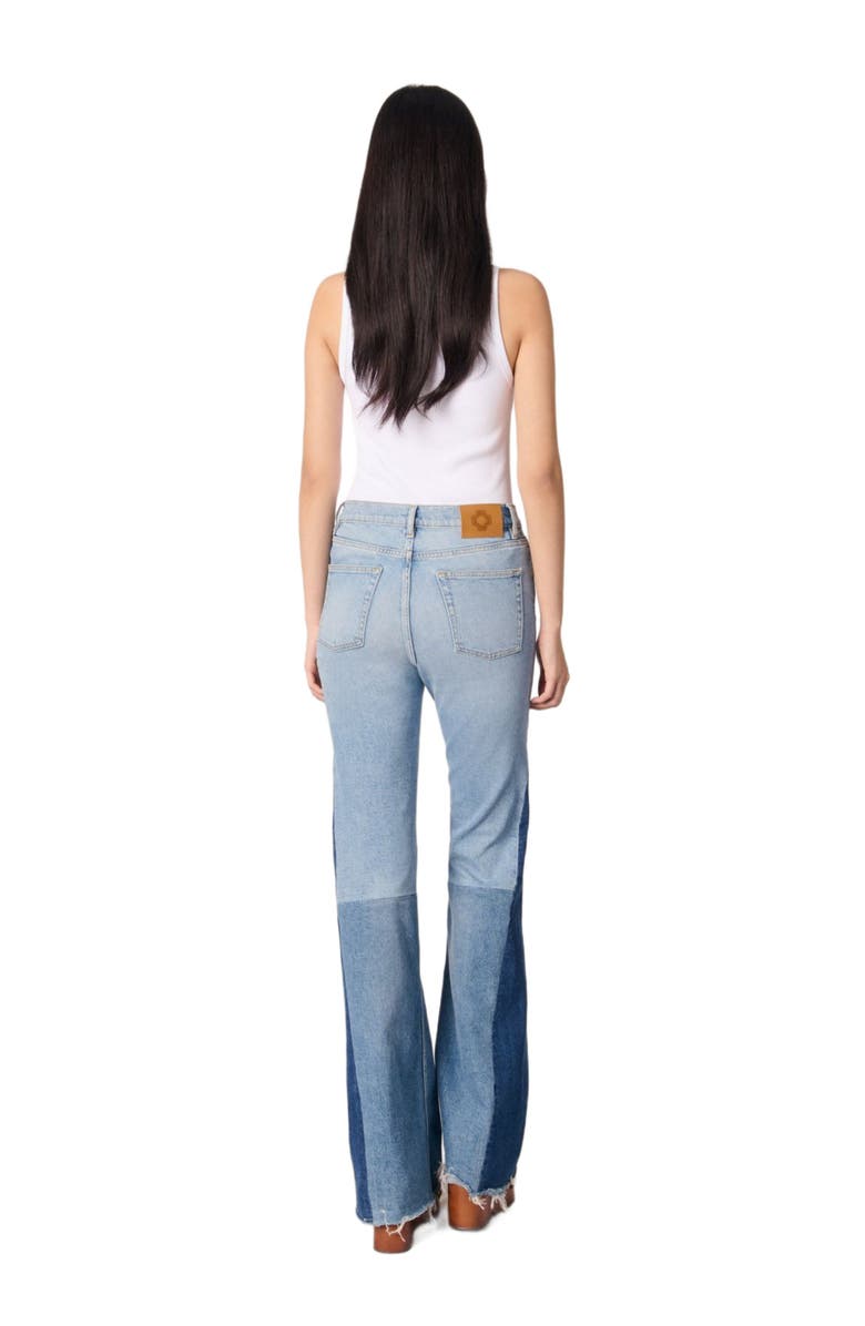 maje Tricolour patchwork jeans, Alternate, color,