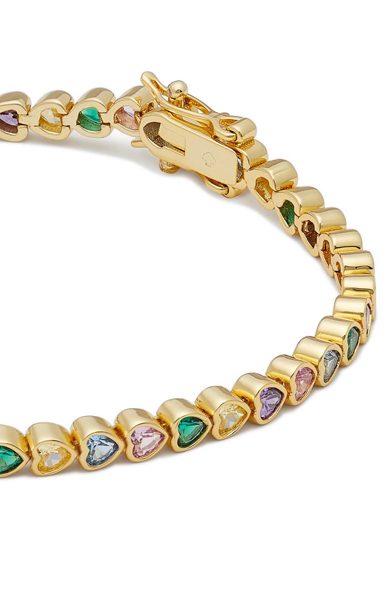 Kate Spade New York sweetheart delicate cubic zirconia tennis bracelet, Alternate, color, 