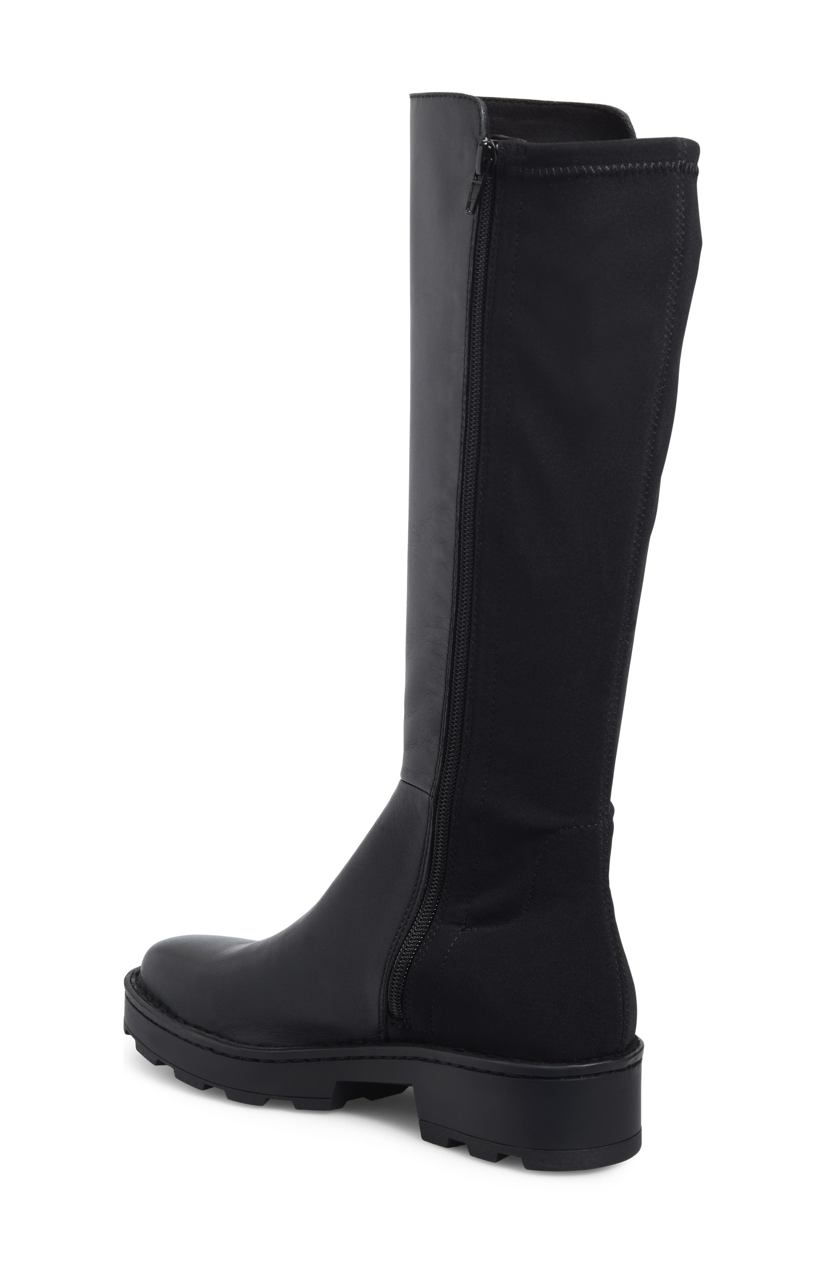 Børn Caraway Knee High Boot, Alternate, color, Black Leather
