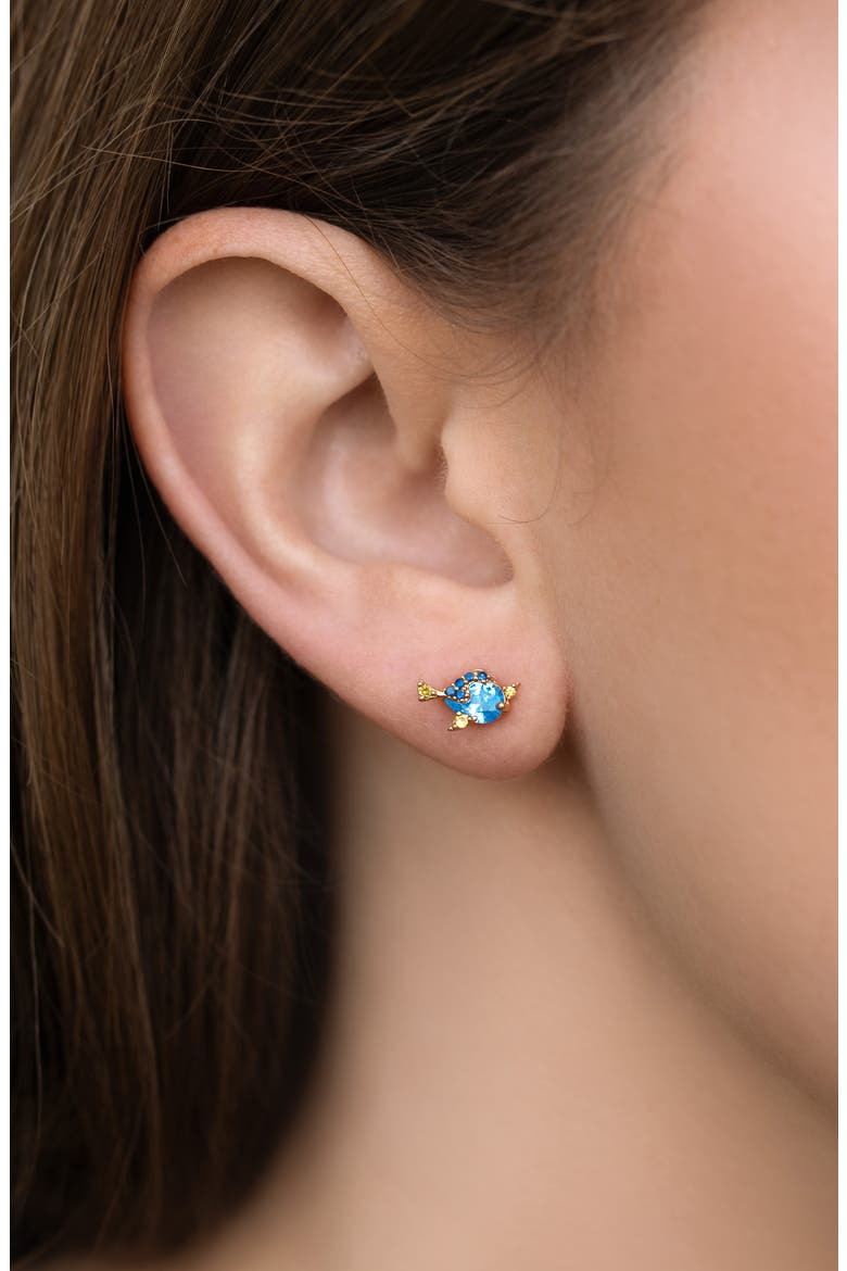 x Disney® Finding Nemo Dory Cubic Zirconia Stud Earrings, Alternate, color, GOLD