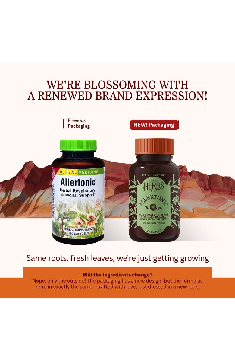 Herbs Etc. Allertonic Herbal Respiratory Support Softgels, 120 Count, Alternate, color, NO COLOR