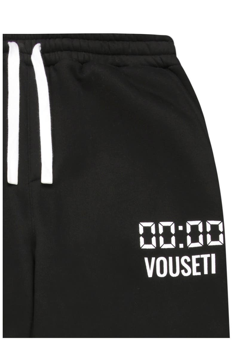 Us Against Time Fleece Track Pants, Alternate, color, BLACK