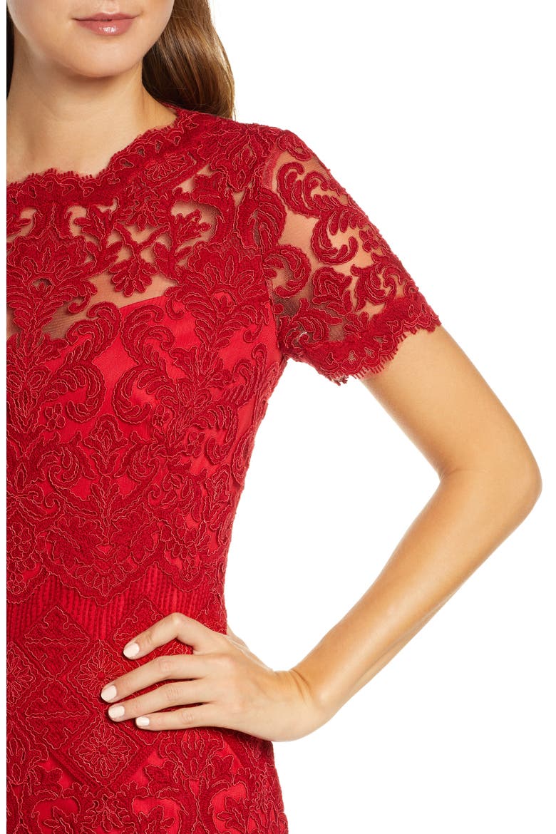 Lace Sheath Dress, Alternate, color, FLAME
