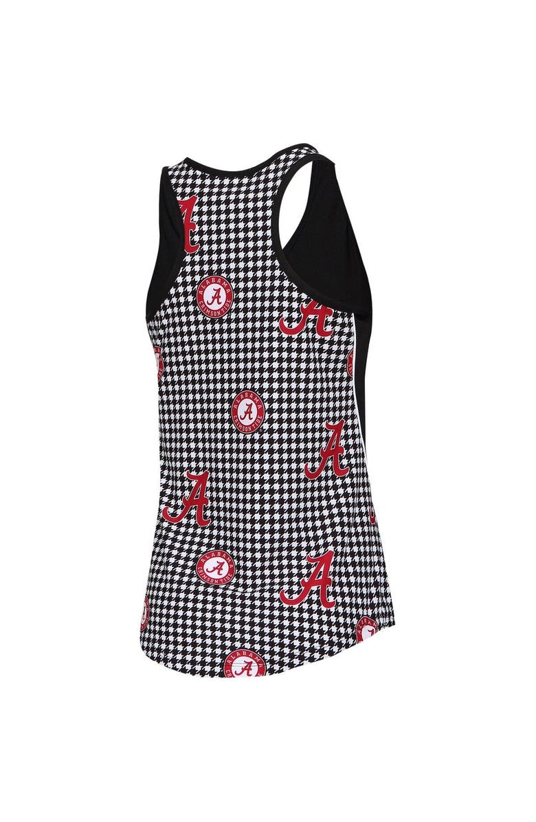 CONCEPTS SPORT Women's Concepts Sport Black/Houndstooth Alabama Crimson Tide Fairway Knit Tank Top, Alternate, color,