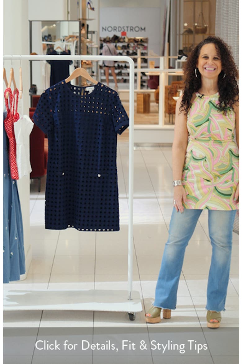 Circle Eyelet Shift Dress video