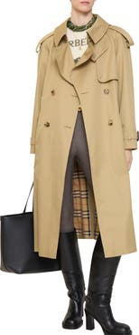 Burberry Long Gabardine Fitzrovia Trench Coat