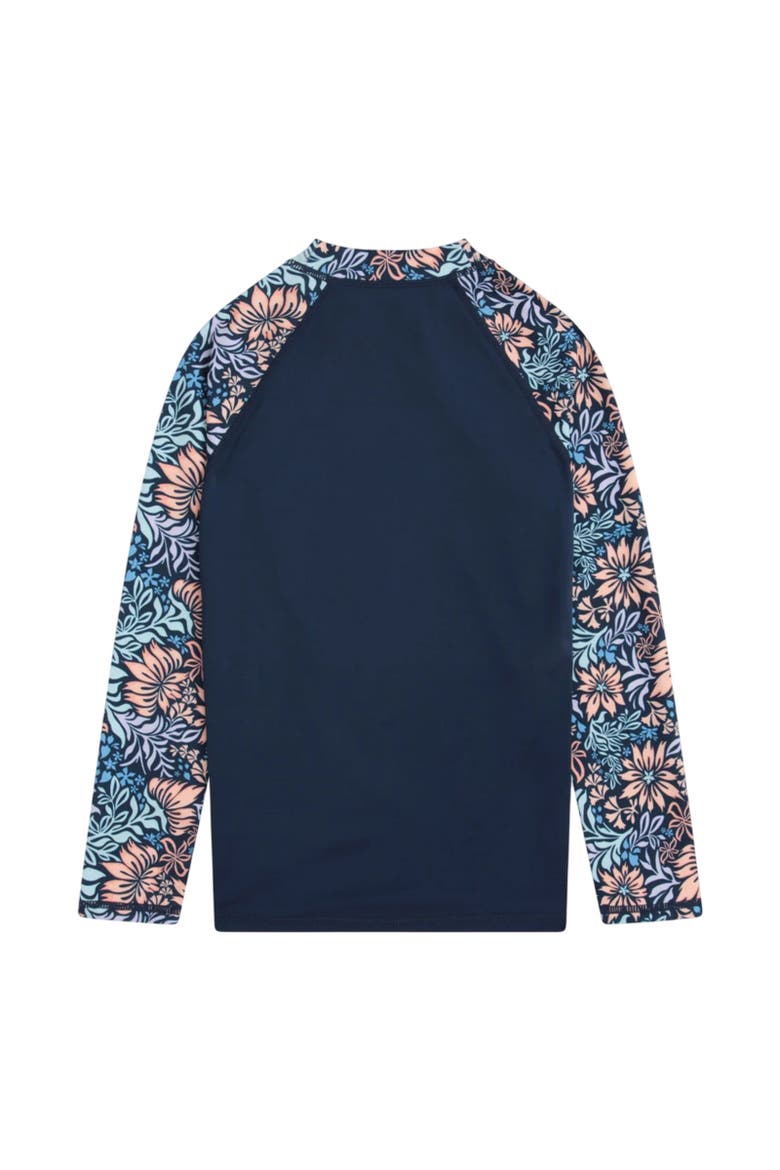 Lillie Floral Rash Guard, Alternate, color, Navy