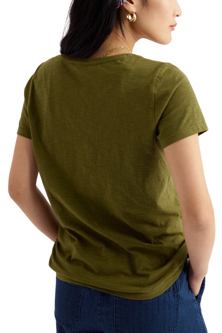 Kellow V-Neck Organic Cotton T-Shirt, Alternate, color, CREEK