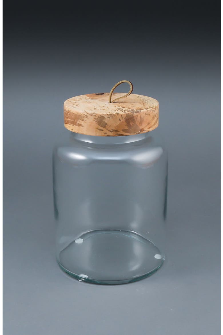 Glass Canister, Alternate, color, CLEAR/ BROWN